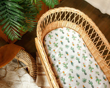 Load image into Gallery viewer, Baby Moses Basket with cactuses sheet
